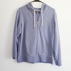 Eddie Bauer Blue Full Zip Sweatshirt Jacket SZ L